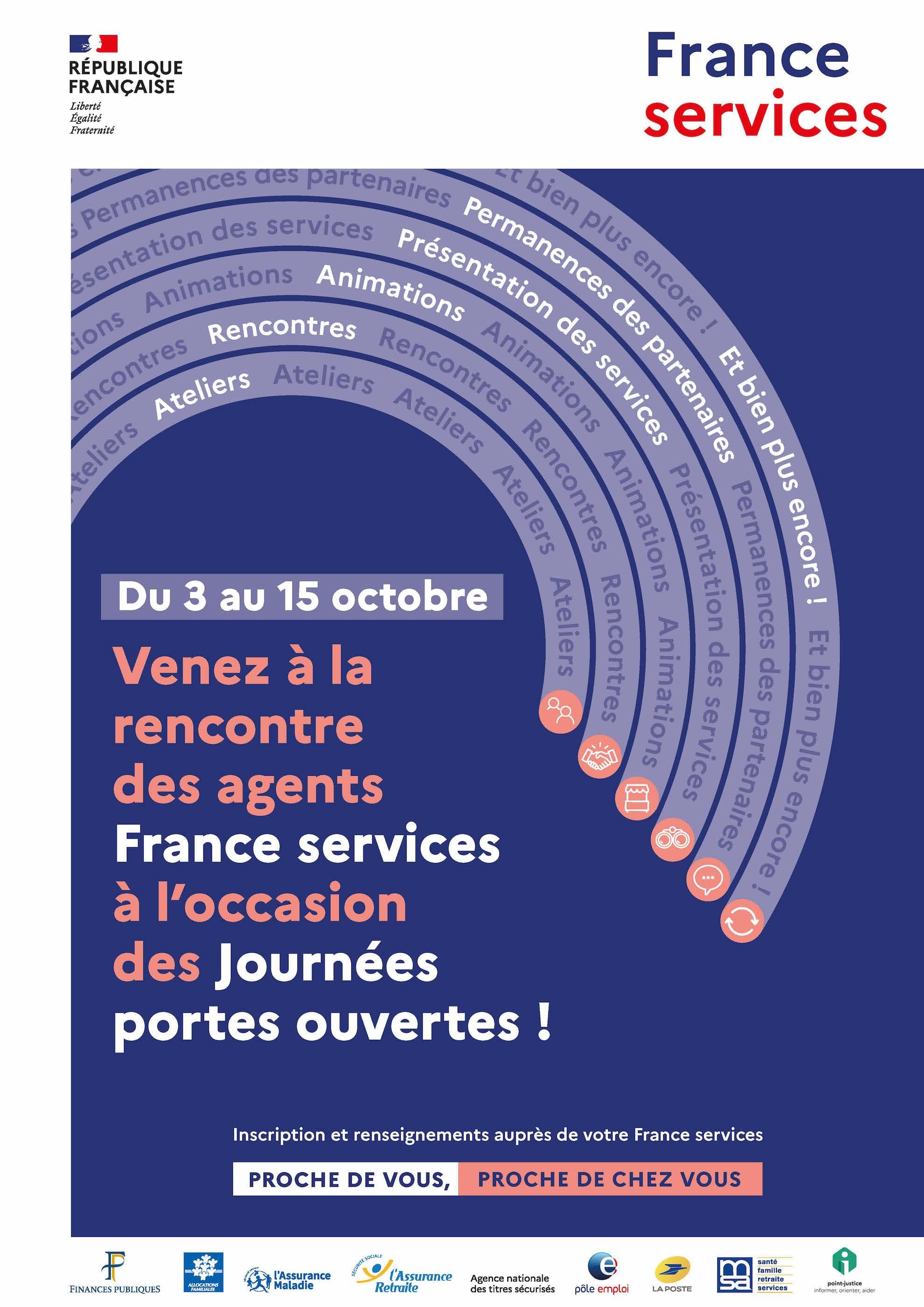 France Services Buchelay participe aux Journées portes ouvertes du 3 au 15 octobre.