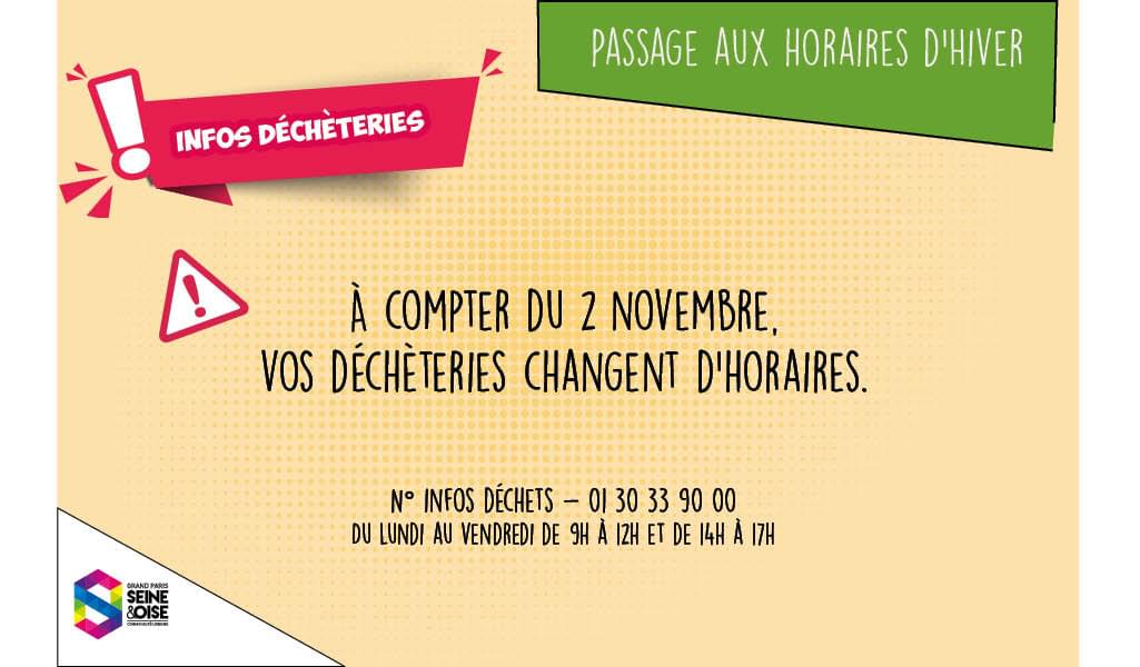 Info decheterie horaires dhiver