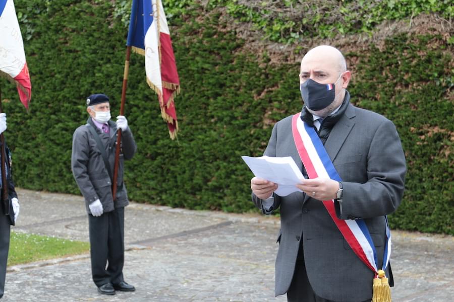 Paul Martinez samedi 8 mai 2021 lors de la commémoration du 8 Mai 1945