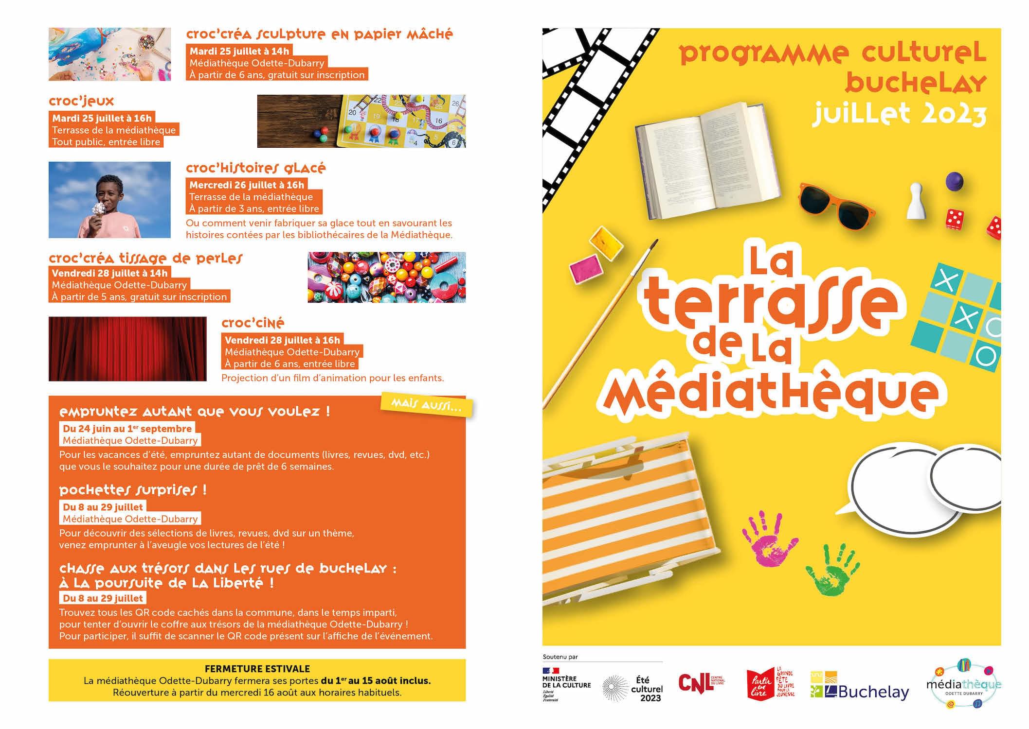 Programme terrasse mediatheque 2023 recto