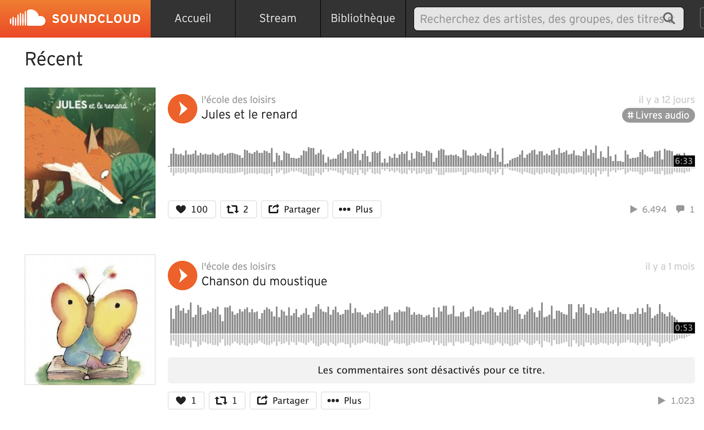 Souncloud pour les enfants