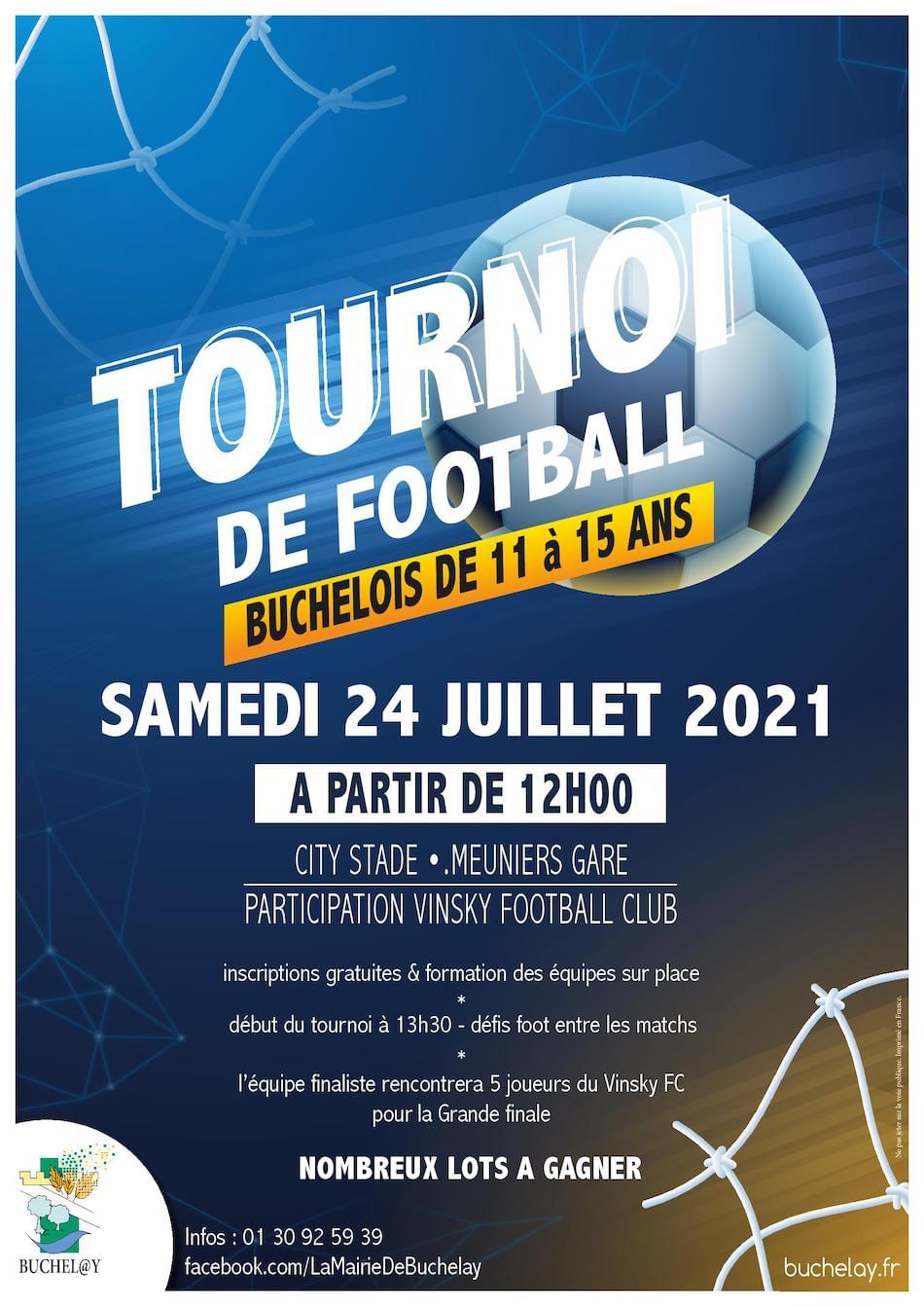 Tournoi de football au City Satde chemin des Meuniers à Buchelay 24 juillet 2021