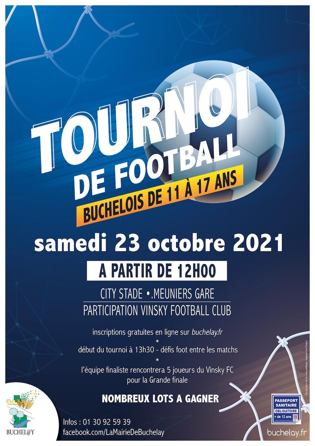Tournoi de football destiné aux habitants de Buchelay, samedi 23 octobre, au City Stade