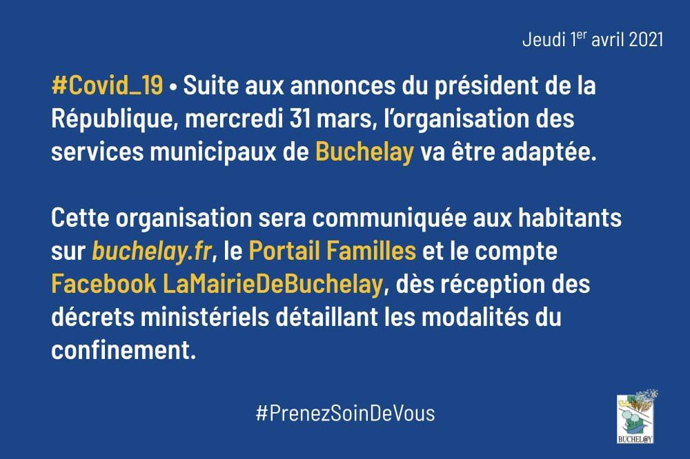 Message aux habitants de Buchelay - jeudi 31 mars 2021