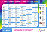 Calendrier de collecte des déchets ménagers 2018