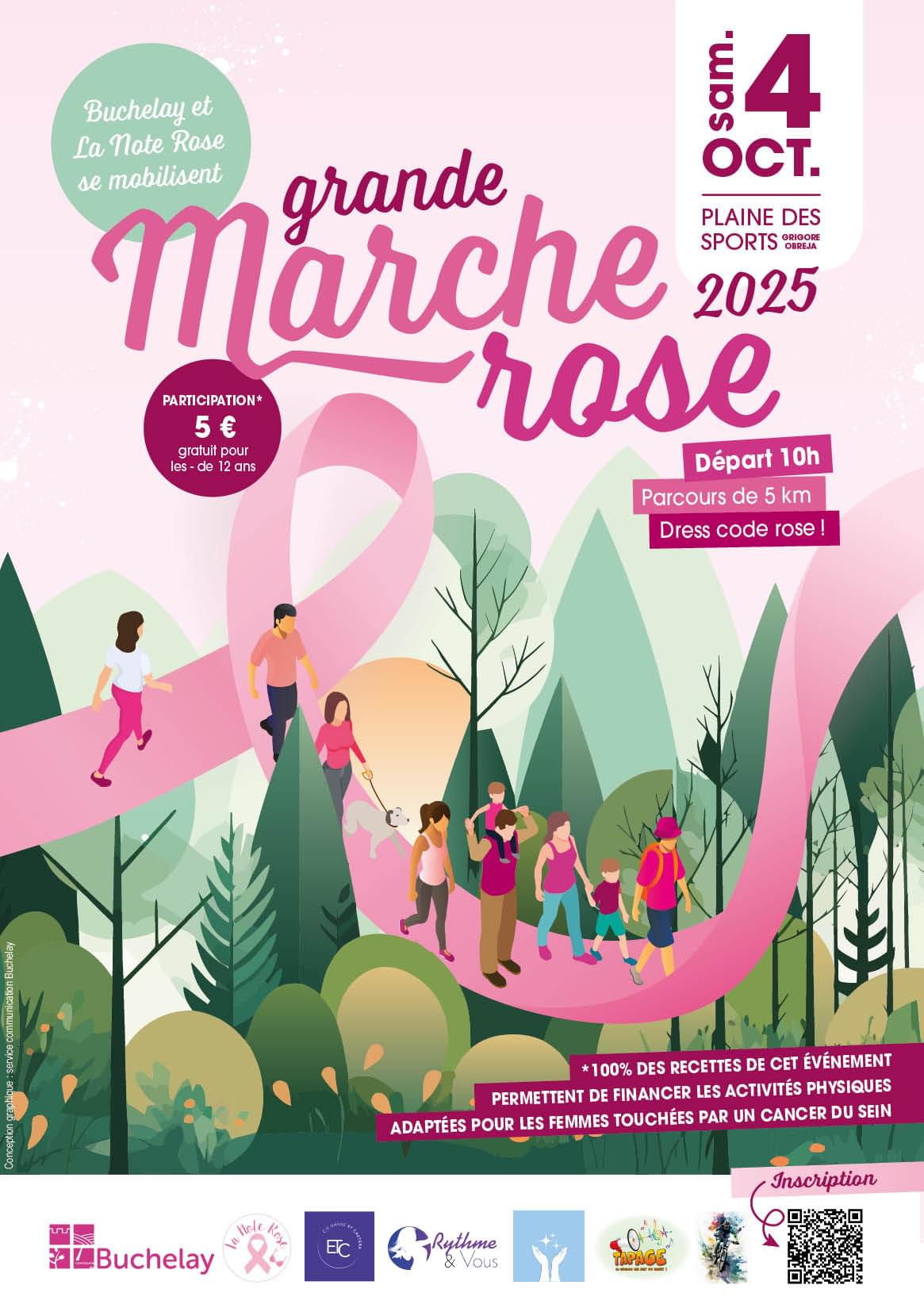 Affiche Grande marche rose 2025 à Buchelay