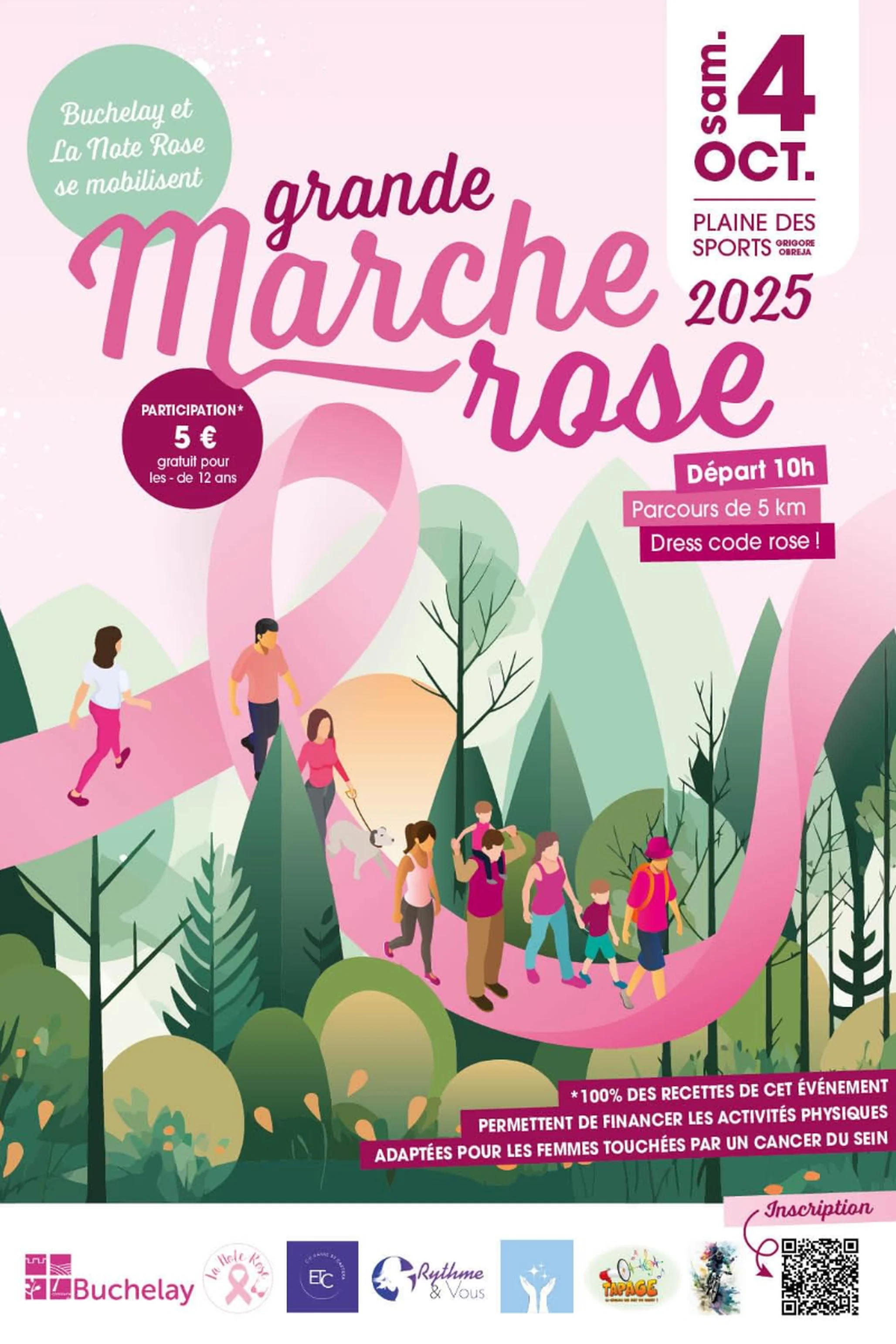 Affiche Grande marche rose 2025 à Buchelay