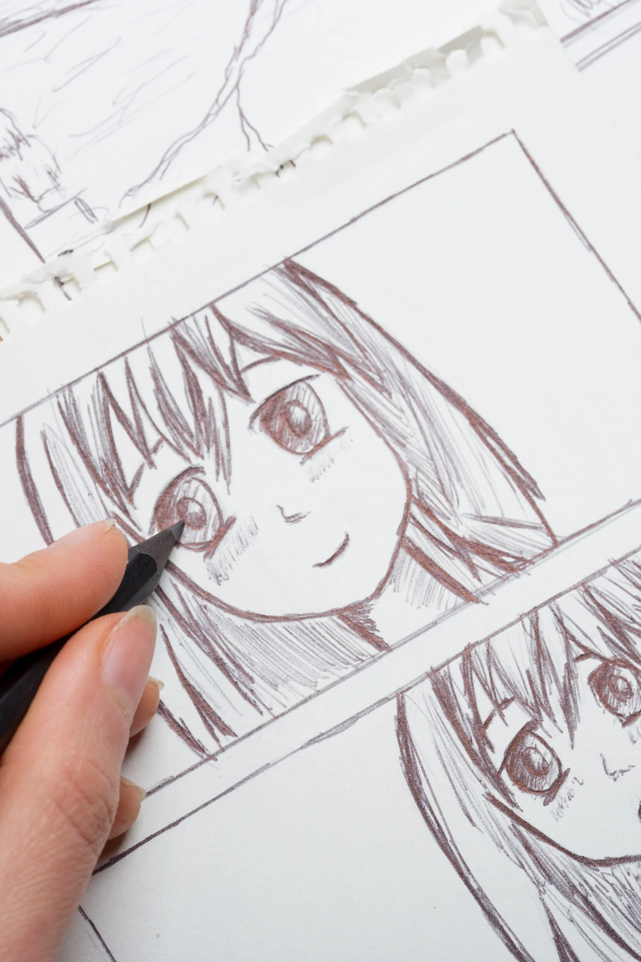 Photographie d'un atelier de dessin manga