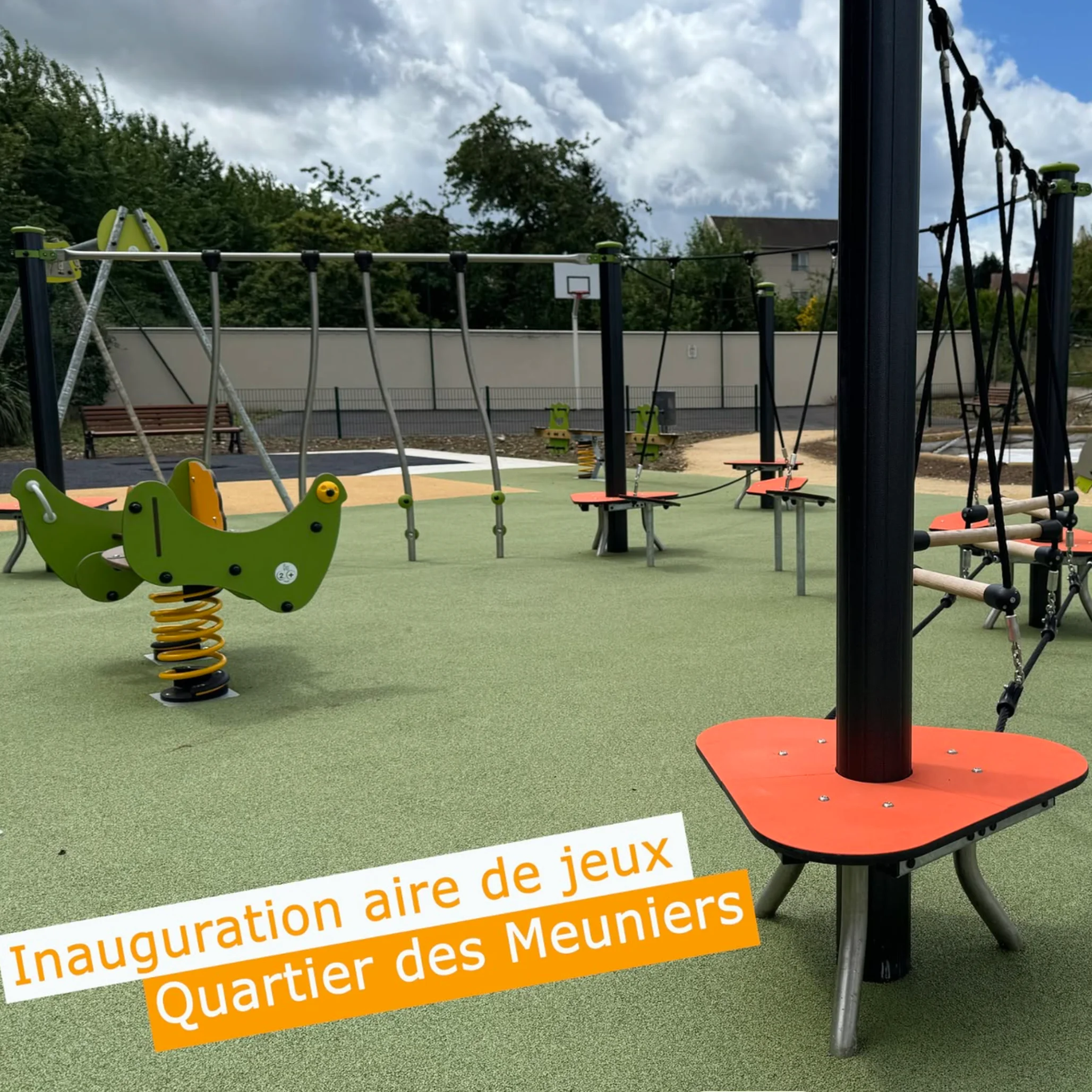Inauguration de l'aire de jeux du quartier des Meuniers 