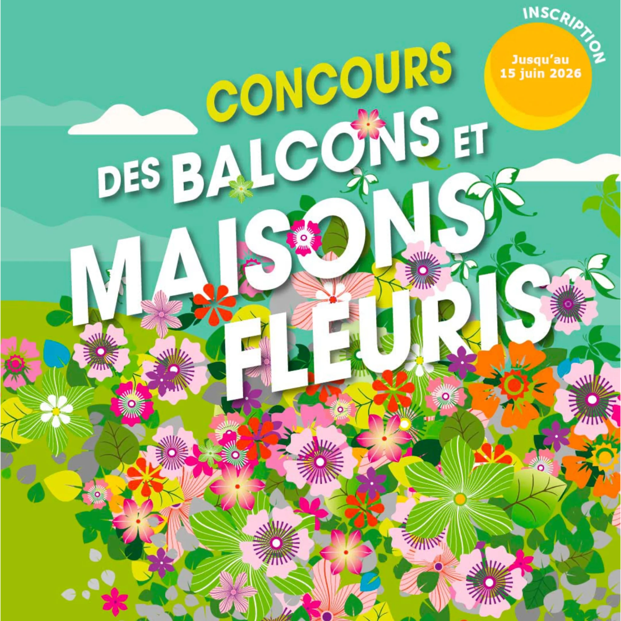 Visuel vert fleuri à l'occasion du concours des balcons et maisons fleuris 