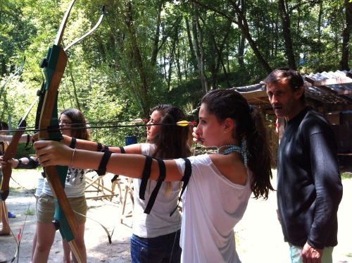 Découverte du tir à l'arc pour les Bucheloises 