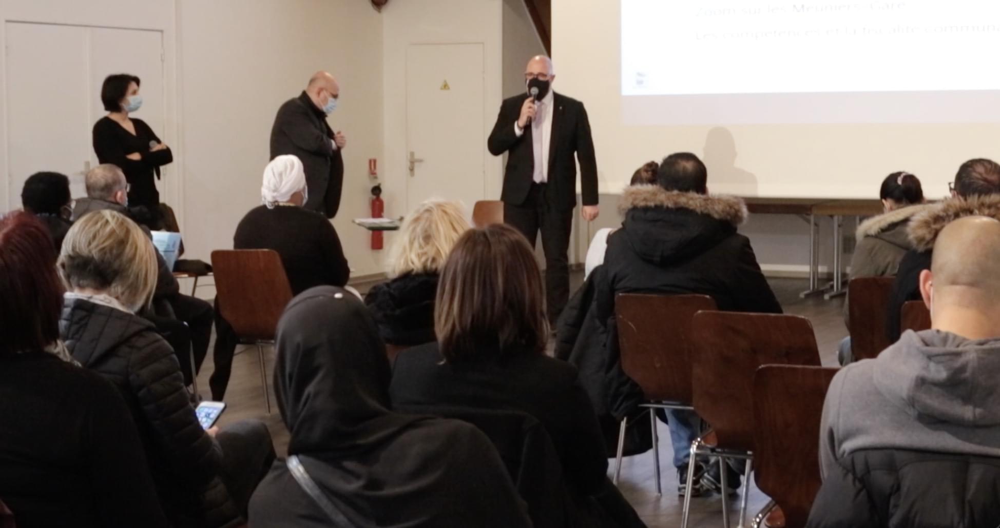 La réunion publique dédie au conseil de quartier Meuniers-Gare, le 15 décembre 2021