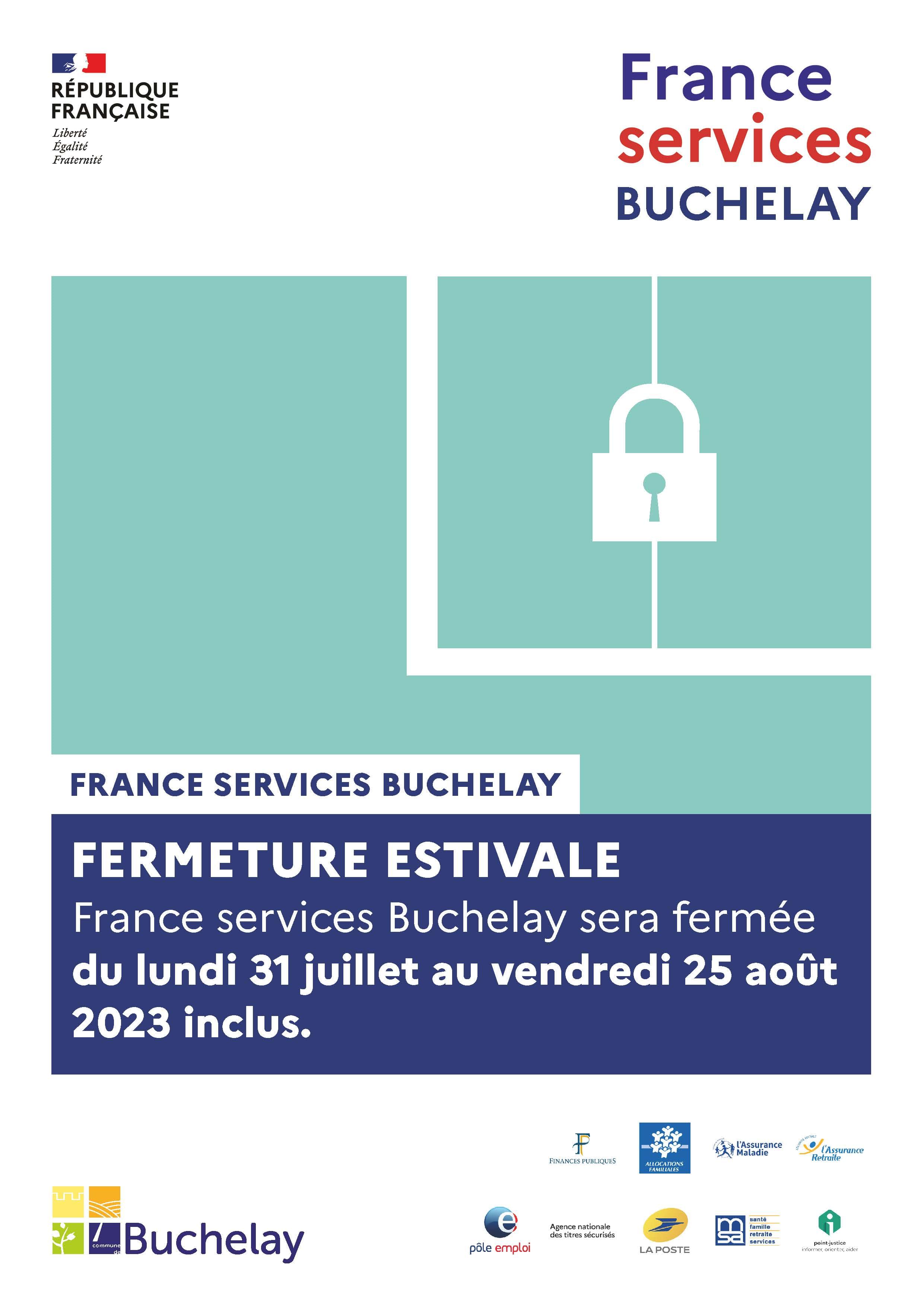 France services Buchelay fermeture estivale 2023