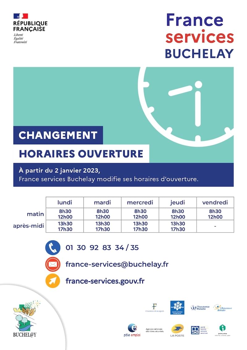 Nouveaux horaires France services Buchelay