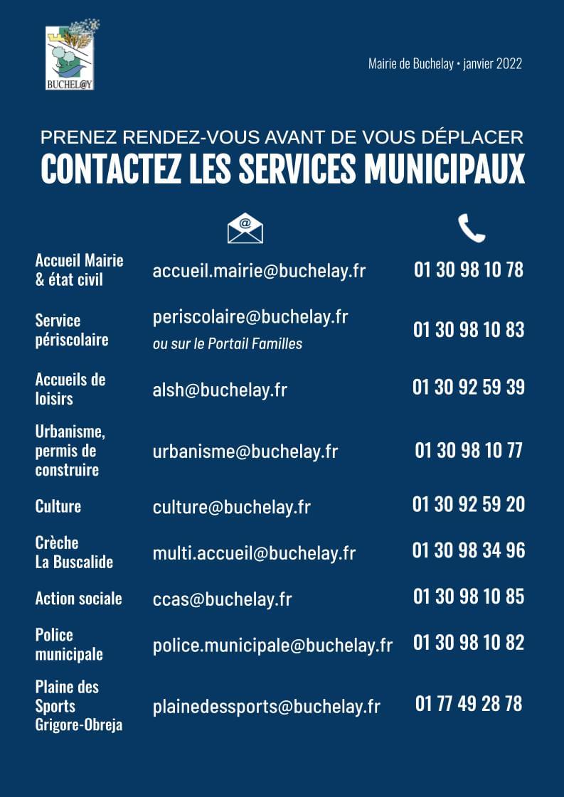 Contactez la Mairie de Buchelay - janvier 2022 